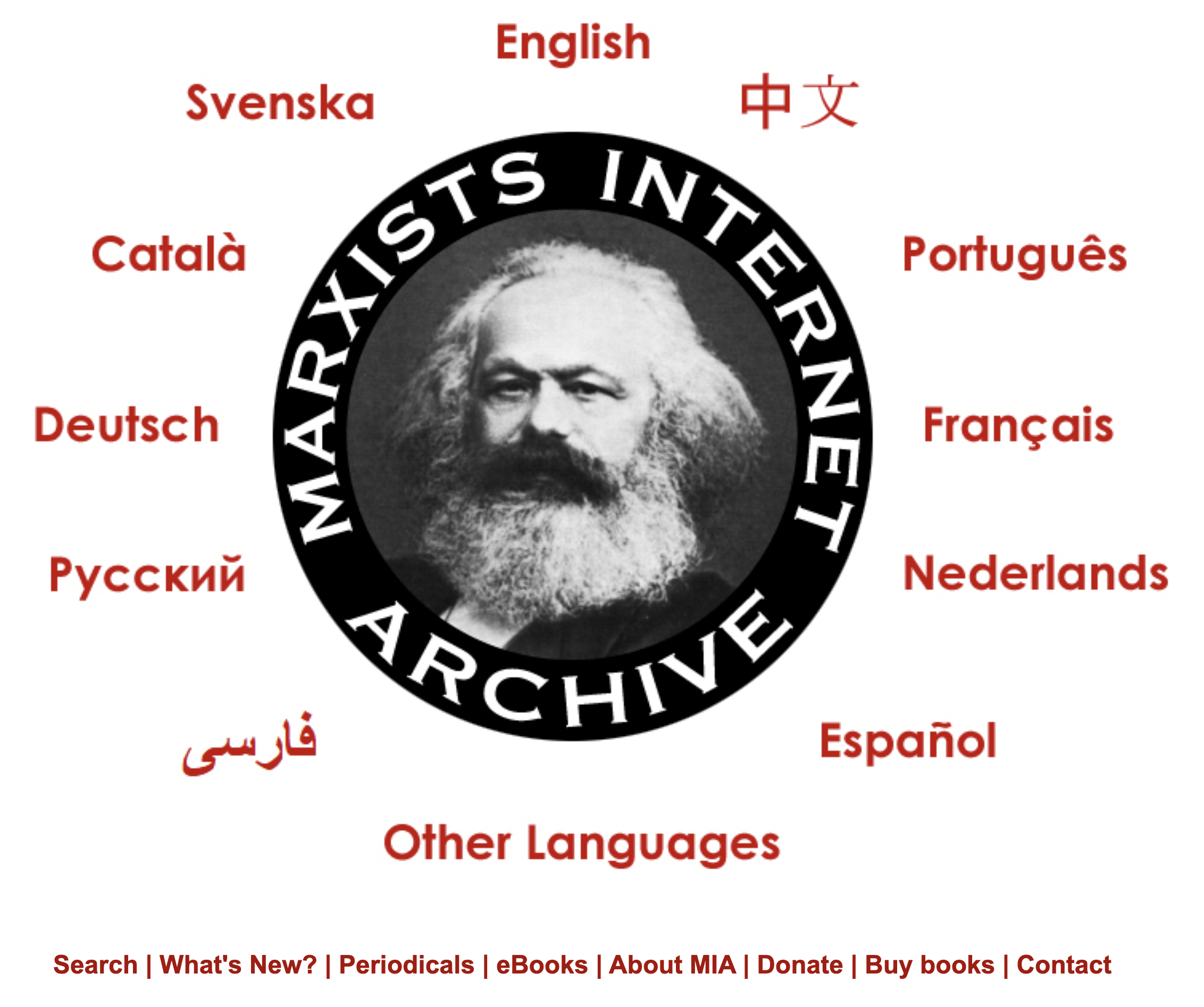 The marxists.org webpage - Image Capture
